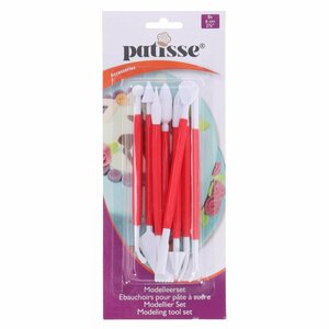 Patisse Modelleerset 16 cm 8-delig Wit/Rood