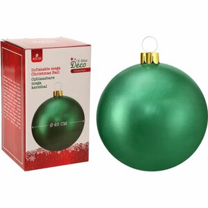 Kerstbal Opblaasbaar 45 cm Groen