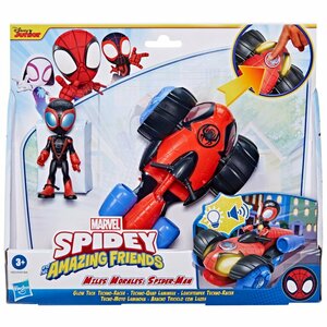 Hasbro Spidey Miles Morales Glow Tech Techno Racer + Licht en Geluid