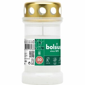 Bolsius Herdenkingskaars + Deksel Crème