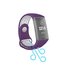 Hama Sportpolsband Voor Fitbit Charge 3/4 Ademend Horlogebandje Paars/grijs_