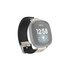 Hama Polsband Voor Fitbit Versa 3/Sense Horlogebandje Van Leer En Silic. Wit_