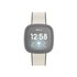 Hama Polsband Voor Fitbit Versa 3/Sense Horlogebandje Van Leer En Silic. Wit_