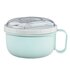 Xavax Lunchbox Rond Voor Magnetron Met Bestek 1100 Ml Pastelblauw/grijs_