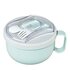 Xavax Lunchbox Rond Voor Magnetron Met Bestek 1100 Ml Pastelblauw/grijs_