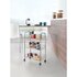 Tomado Metaltex Keuken/Badkamer Opbergtrolley Lugano 41x23x63 cm Wieltjes_