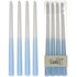 Dip Dye Kaars Wax Blauw 30,5x2,2 cm 4 Stuks_