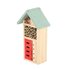 Esschert Design Houten Insectenhotel 9x15x26 cm Naturel/Mintgroen/Rood_