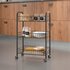 Metaltex Lugano Trolly met Wielen + 3 Manden 41x23x63 cm Zwart/Metaal_