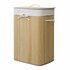 Homestyle Pro Rechthoekige Bamboe Wasmand 40x30x60 cm Naturel/Wit_