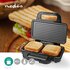 Nedis KASG100FBK Sandwich Maker Zwart/Zilver_