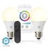 Nedis WIFILRC20E27 Smartlife Multicolour Lamp Wi-fi E27 806 Lm 9 W Rgb / Warm To Cool White Android™ / Ios Peer_