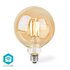 Nedis WIFILRF10G125 Smartlife Led Filamentlamp Wi-fi E27 806 Lm 7 W Warm Wit Glas Android™ / Ios Globe_