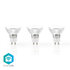 Nedis WIFILW31CRGU10 Wi-fi Smart Led-lamp Warm Wit Gu10 3-pack_