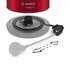 Bosch TWK3P424 Waterkoker 1.7L 2400W Rood/Zwart_