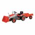 Dolu Traptractor met Aanhanger en Lader Rood/Zwart_