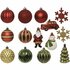 Kerstballen Mix 25 Stuks Rood/Groen/Goud_